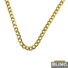 10K Yellow Gold Diamond Cut DC Cuban Chain Lightweight