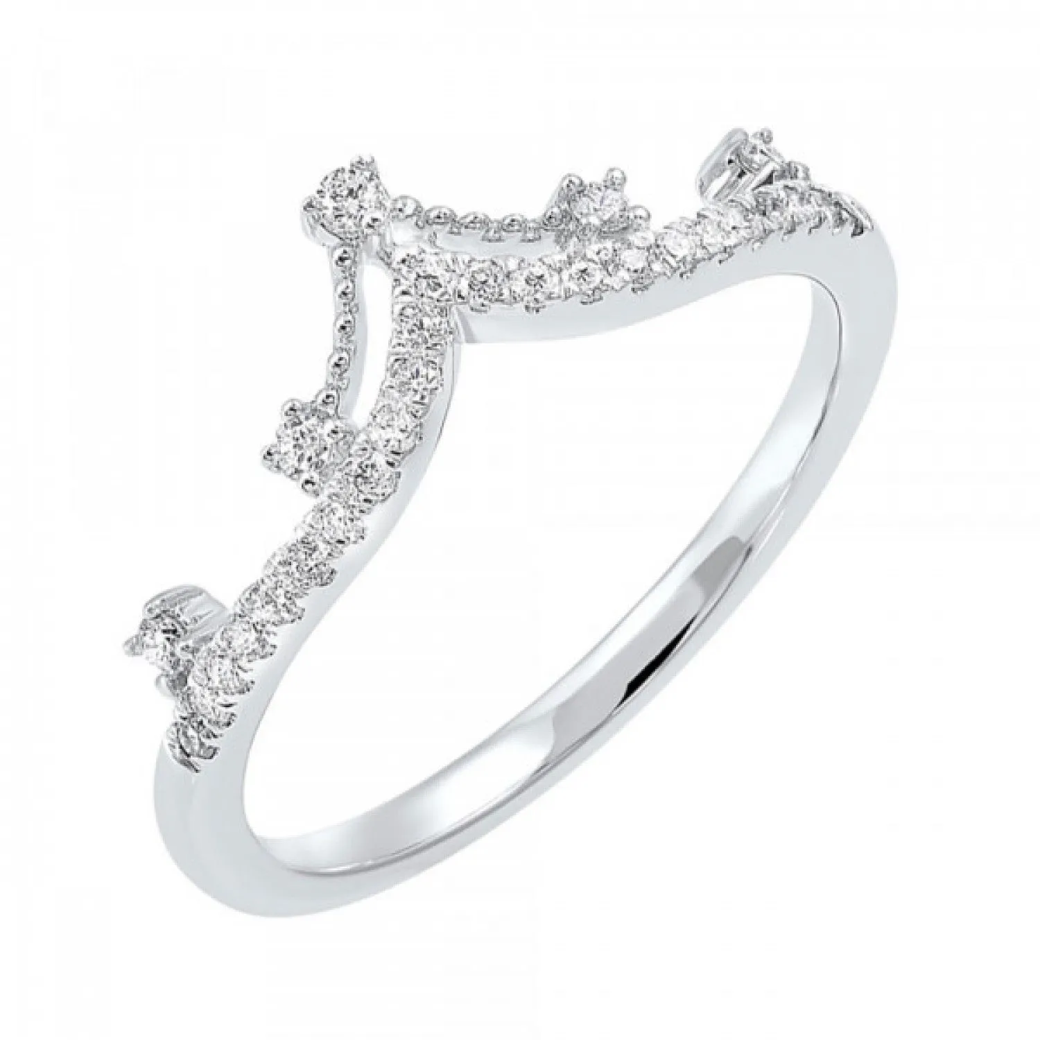 10KT Tiara Style Diamond (1/5 CTW) Ring-Available in Rose, Yellow and White Gold