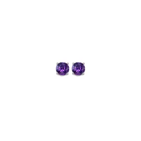 14KT WHITE GOLD AMETHYST (1/5 CTW) EARRING