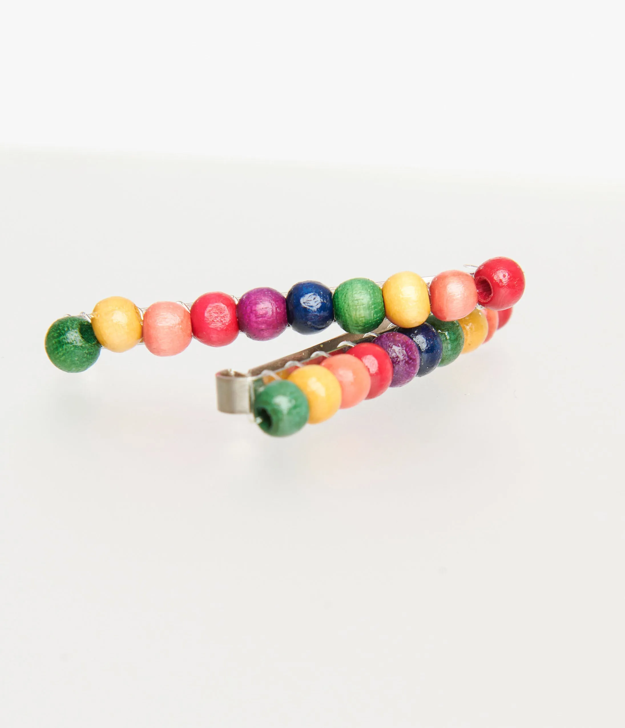 1980s Rainbow Beaded Barrette Set