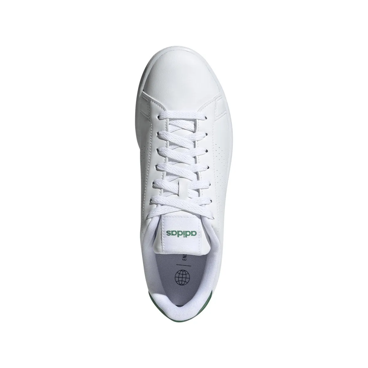 ADIDAS MEN'S ADVANTAGE WHITE/GREEN SHOE