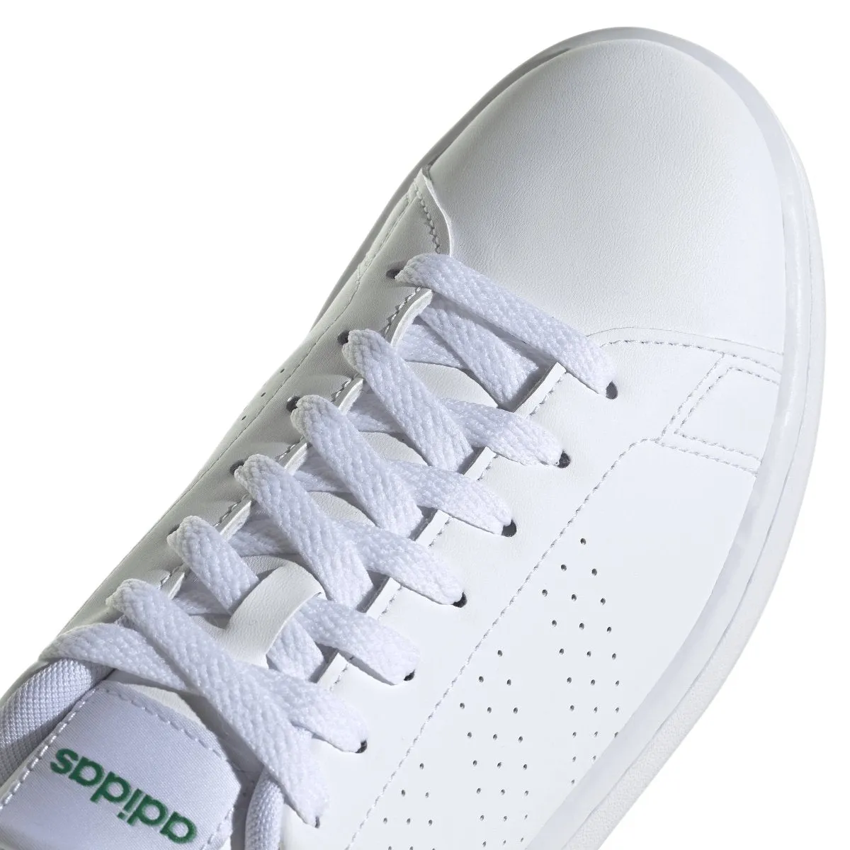 ADIDAS MEN'S ADVANTAGE WHITE/GREEN SHOE