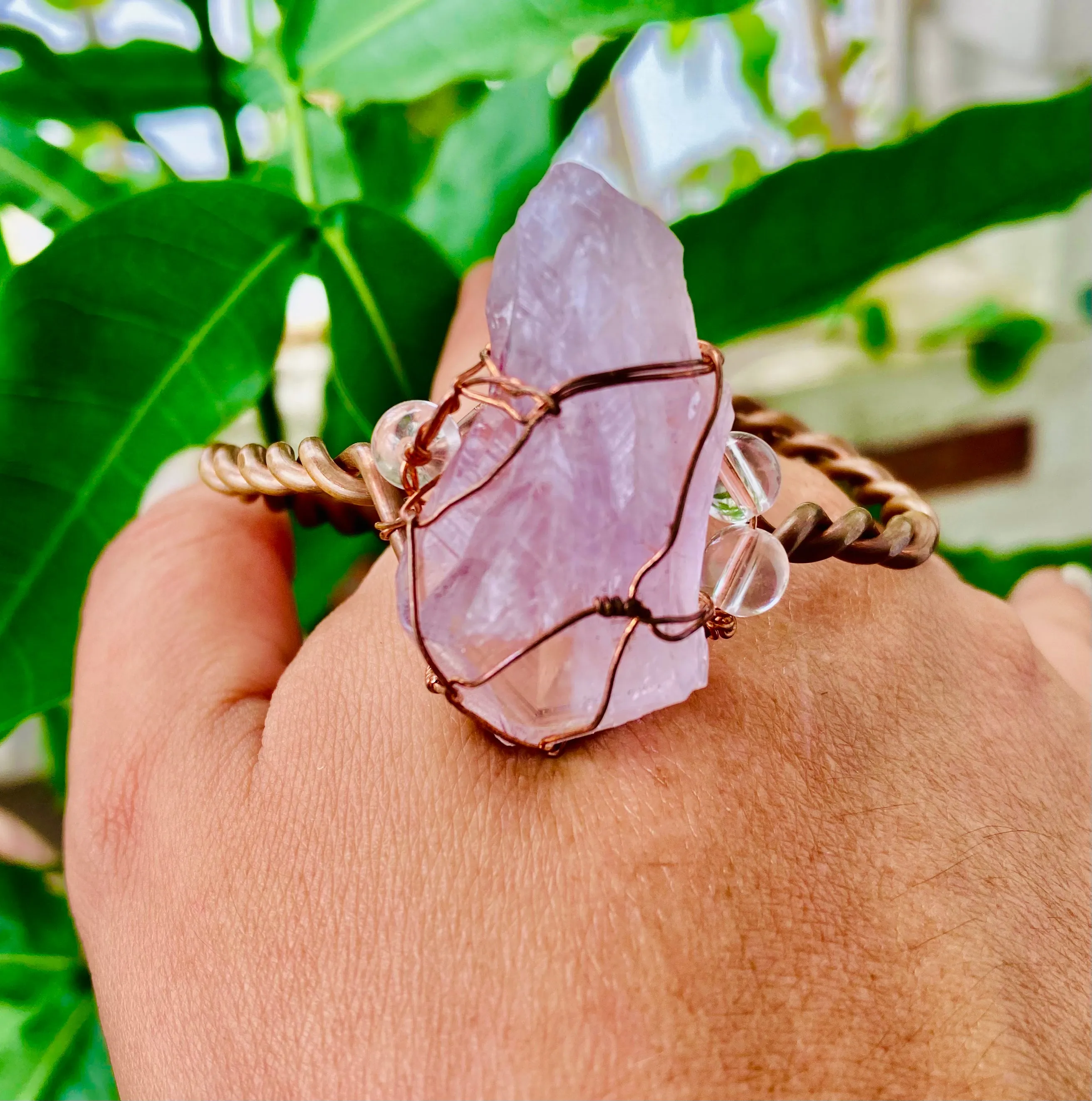 Amethyst Power Cuff