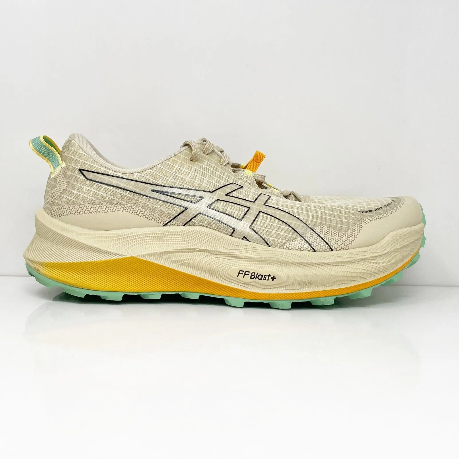 Asics Mens Trabuco Max 3 1011B800 Beige Hiking Shoes Sneakers Size 10.5