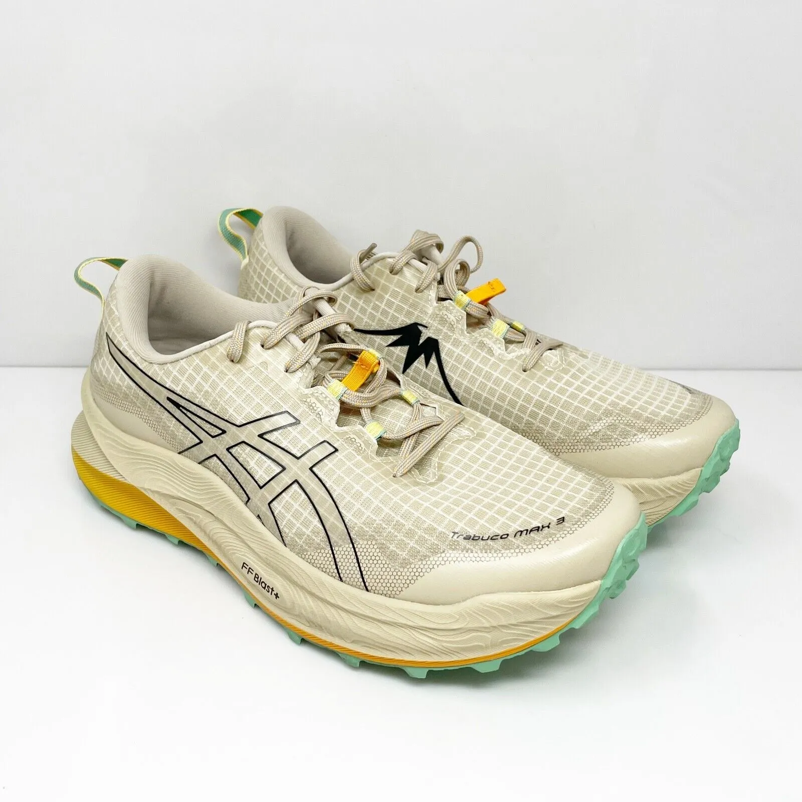 Asics Mens Trabuco Max 3 1011B800 Beige Hiking Shoes Sneakers Size 10.5