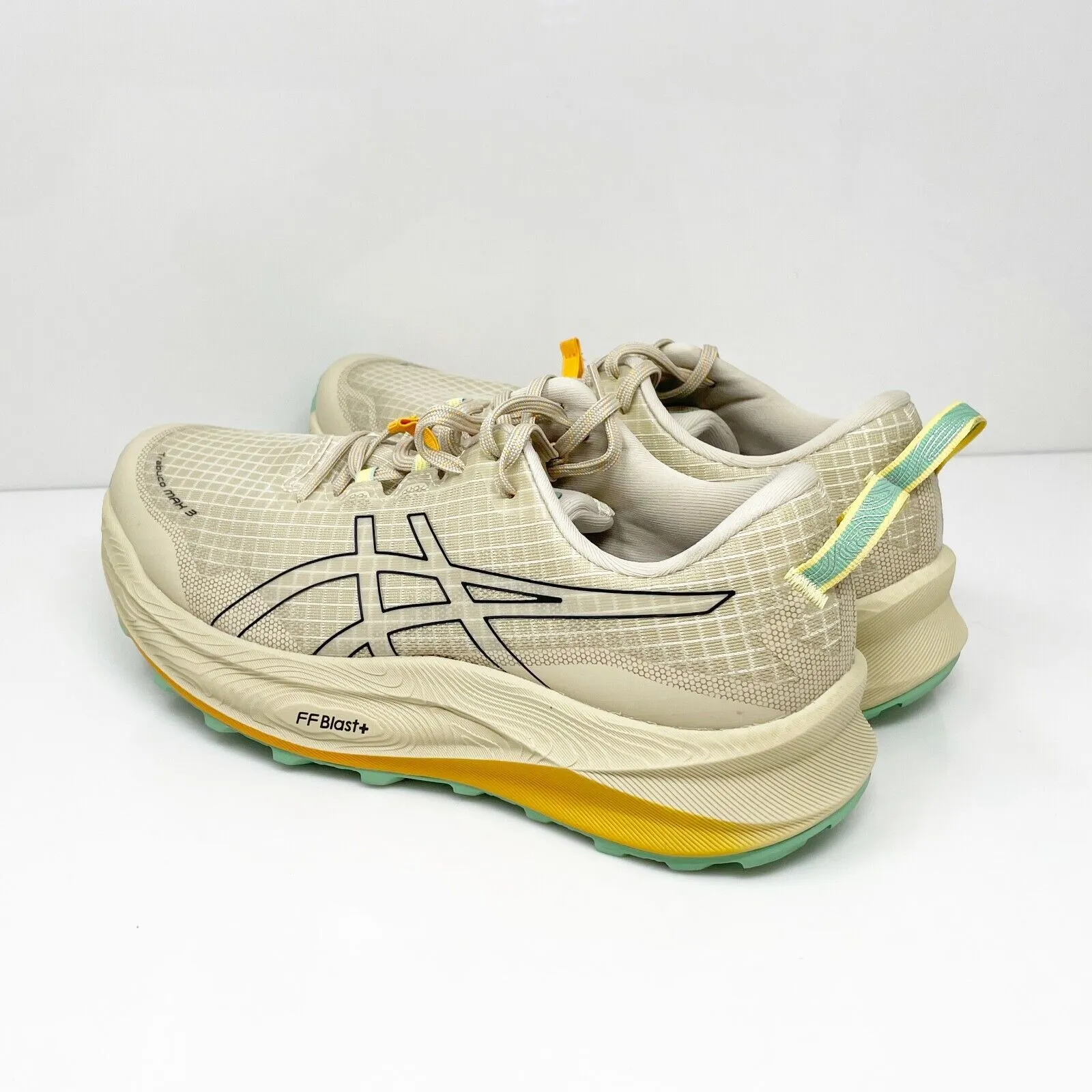 Asics Mens Trabuco Max 3 1011B800 Beige Hiking Shoes Sneakers Size 10.5