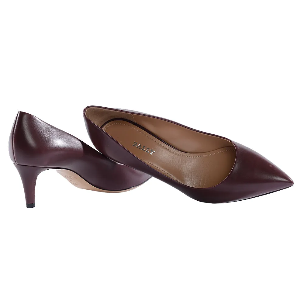 Bally Womens High Heels in Oxblood Burgundy