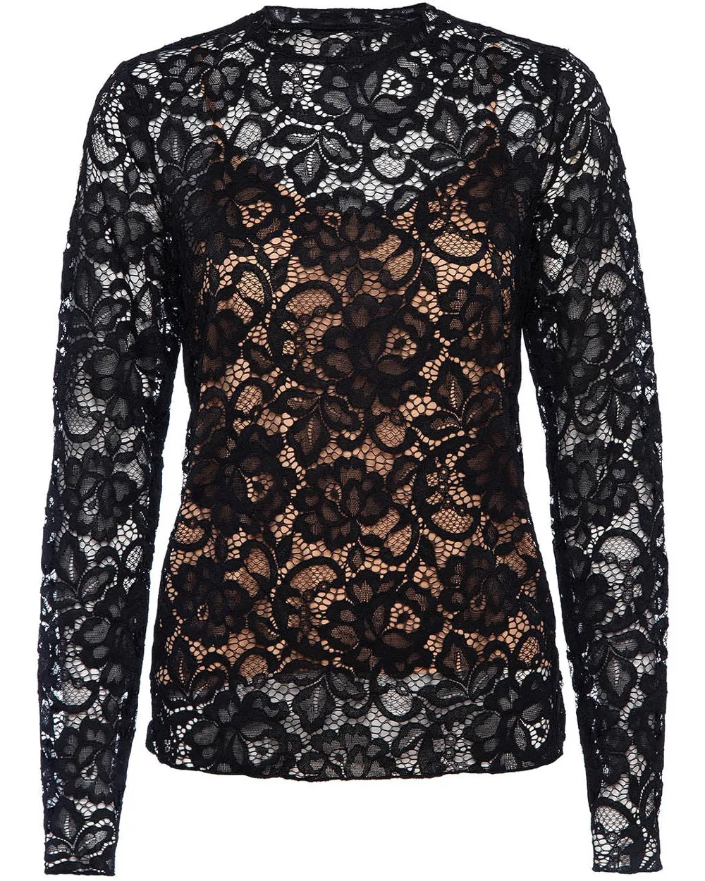 Black Onyx Donne Floral Lace Top