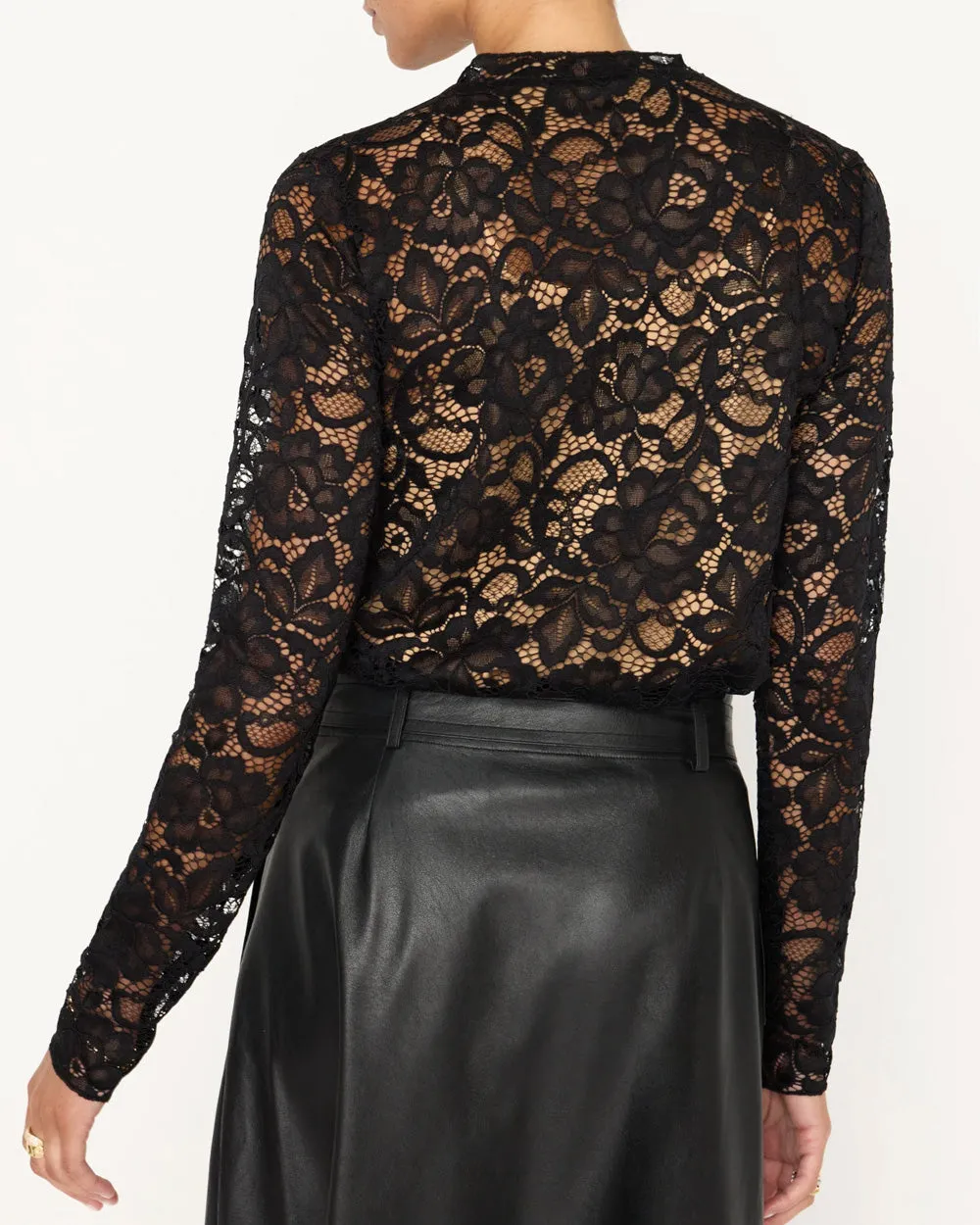 Black Onyx Donne Floral Lace Top