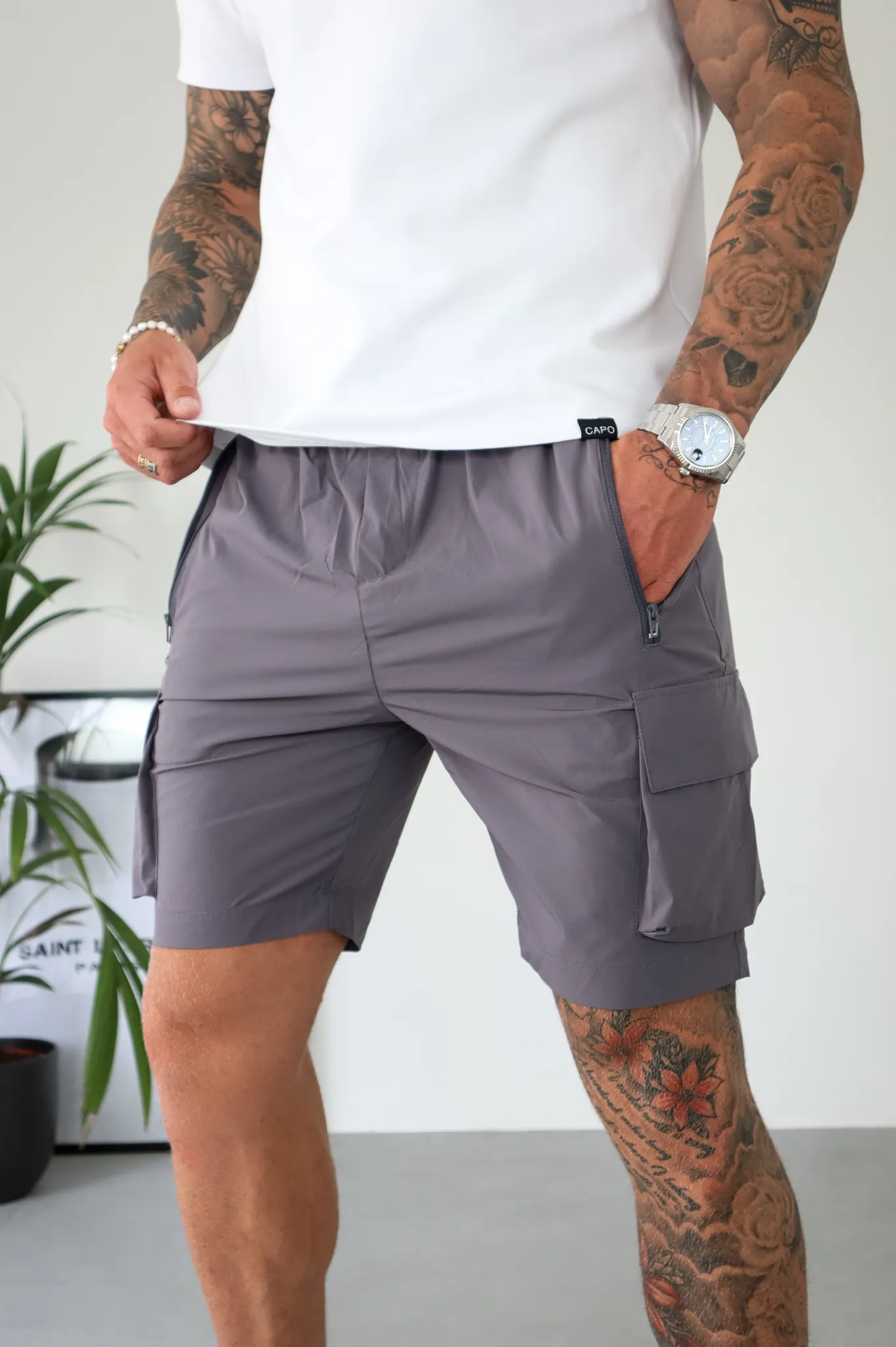 Capo LIGHTWEIGHT Cargo Short - Dark Grey