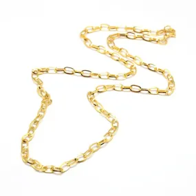 Chain Necklace, 304 Stainless Steel, Cable Chain Necklace, With Lobster Claw Clasp, Golden, 48.3-50.8cm