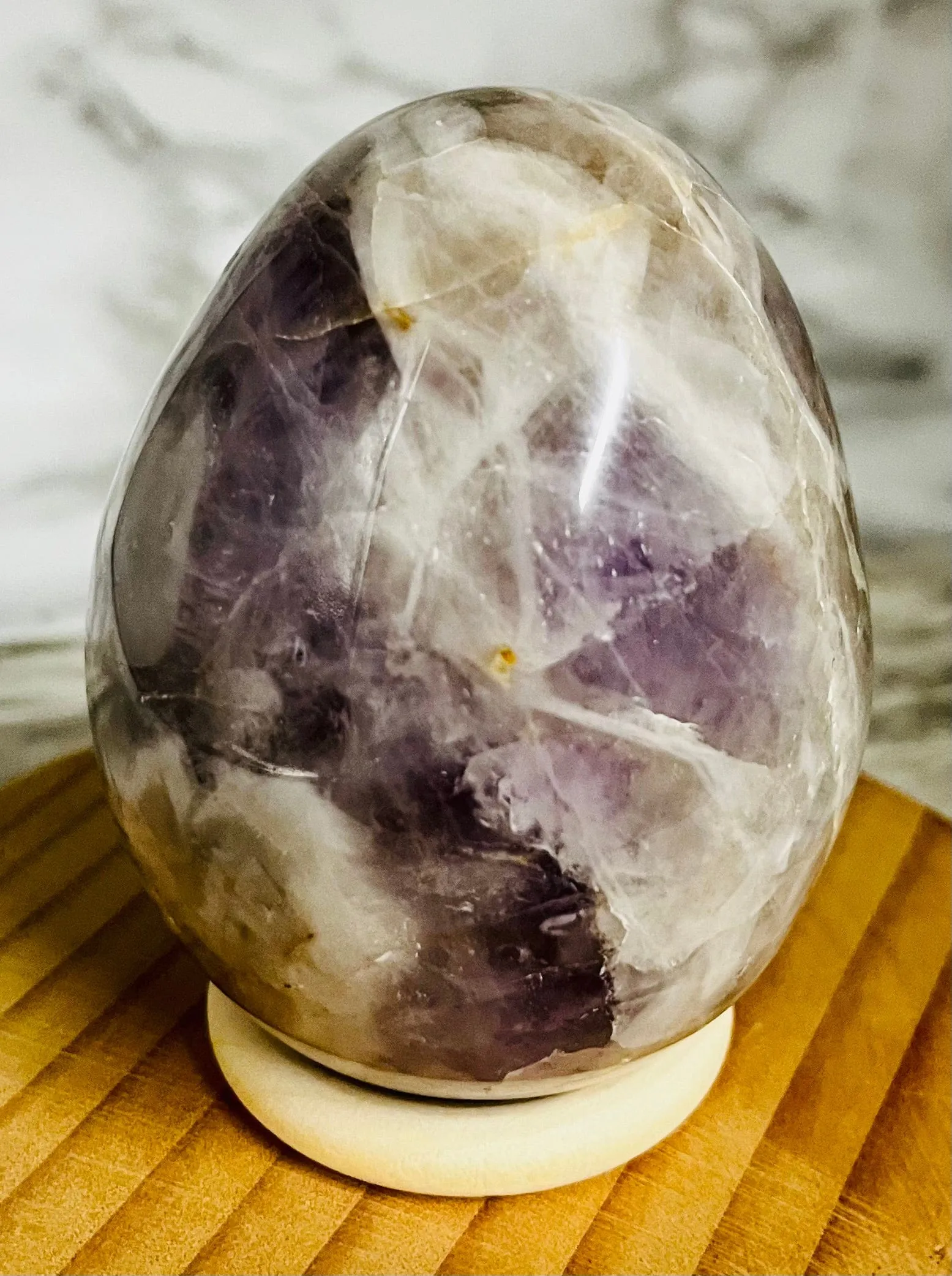 Chevron Amethyst Egg