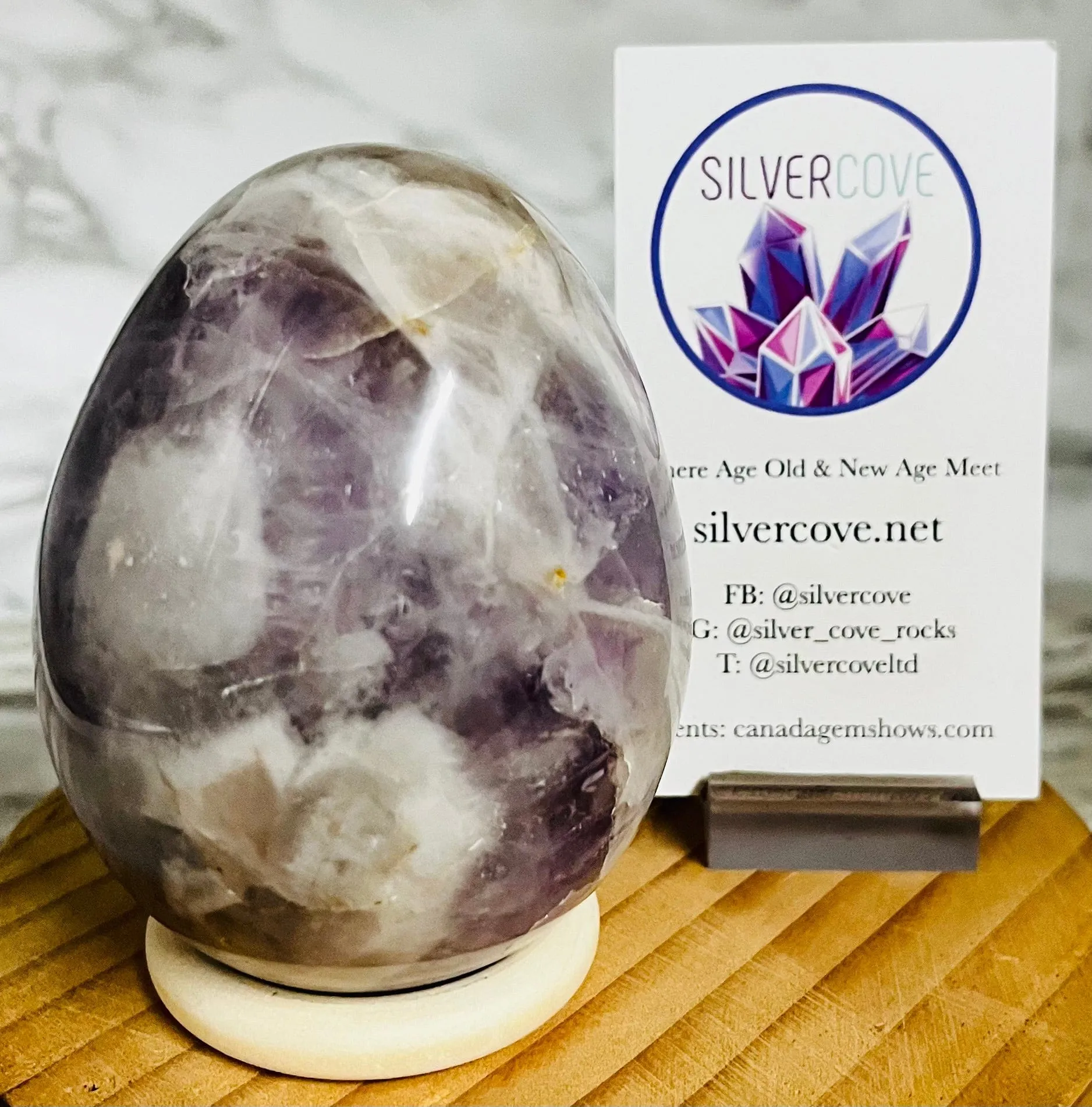 Chevron Amethyst Egg