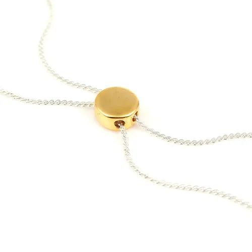 Clasp Beads, Brass, Adjustable Slider Clasp, Round, With Silicone Center, Gold Plated, 10mm