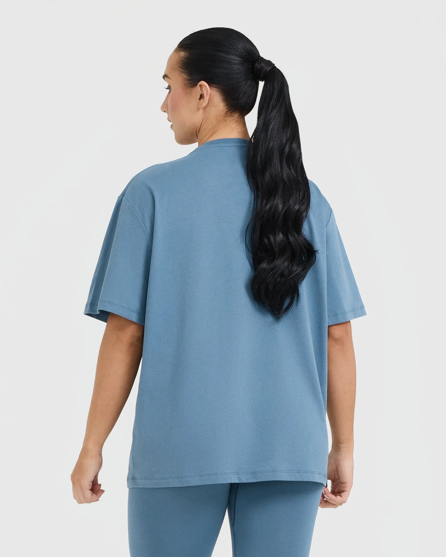 Classic Oner Graphic Oversized Lightweight T-Shirt | Moonstone Blue