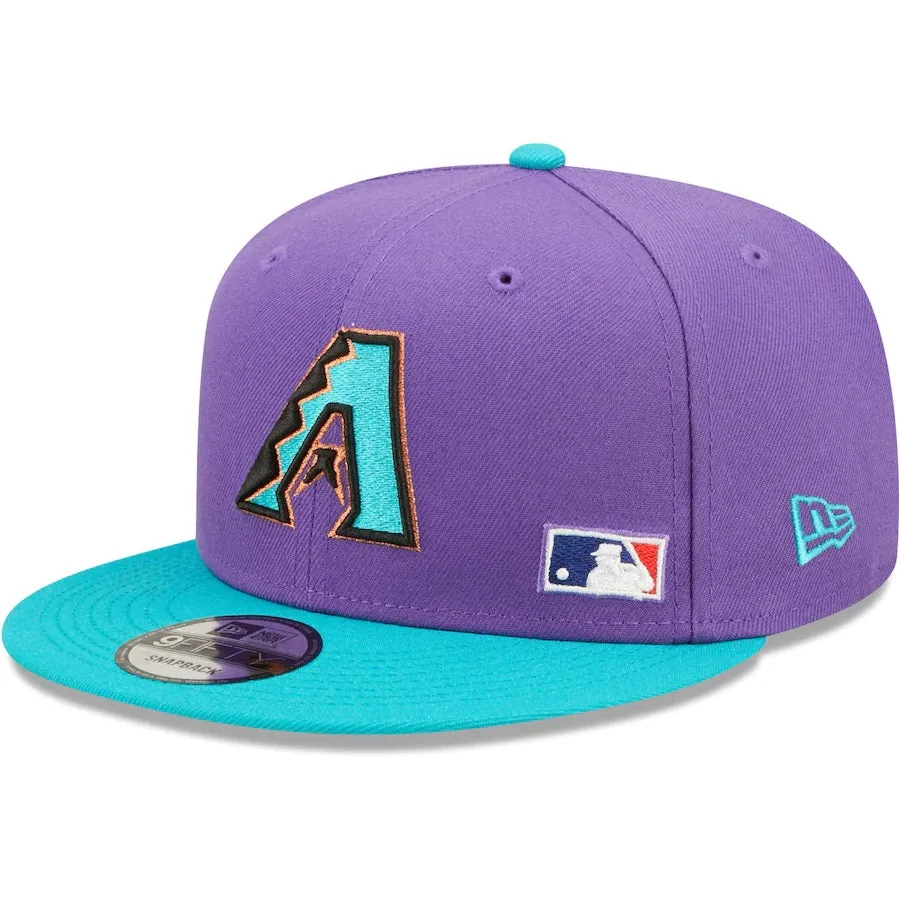 Cooperstown Arizona Diamondbacks Retro Green Bottom Gold Letter Arch 9Fifty Snapback | Back Letter Arch 9Fifty Purple