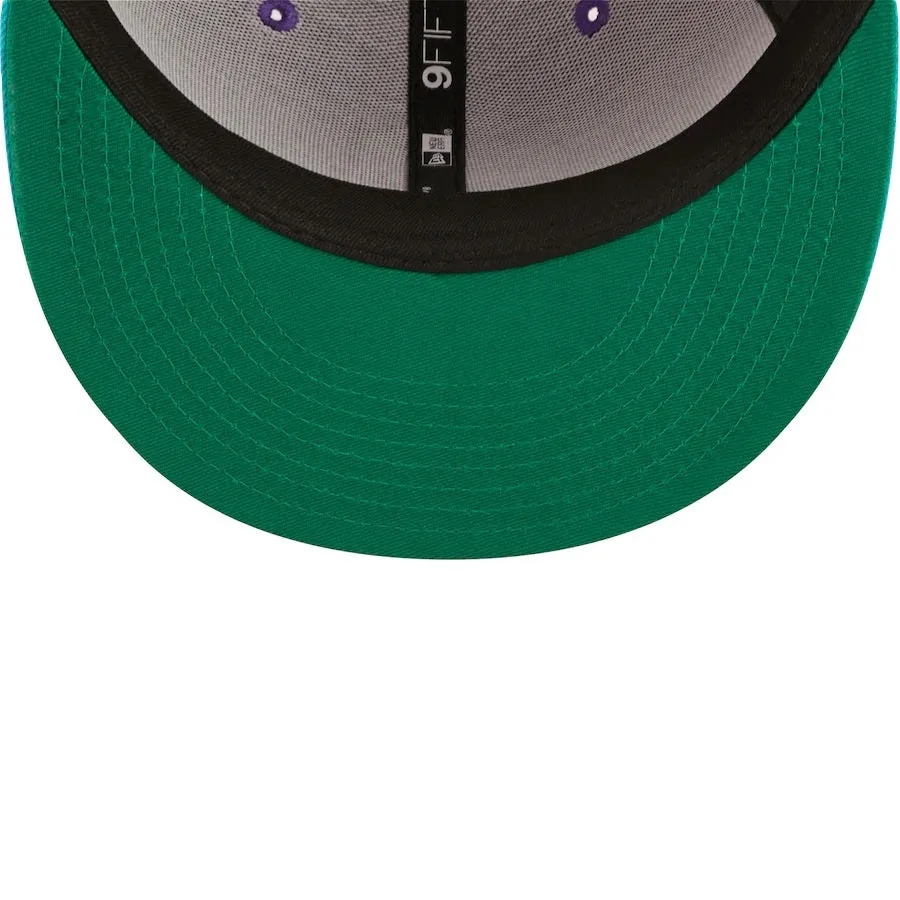 Cooperstown Arizona Diamondbacks Retro Green Bottom Gold Letter Arch 9Fifty Snapback | Back Letter Arch 9Fifty Purple