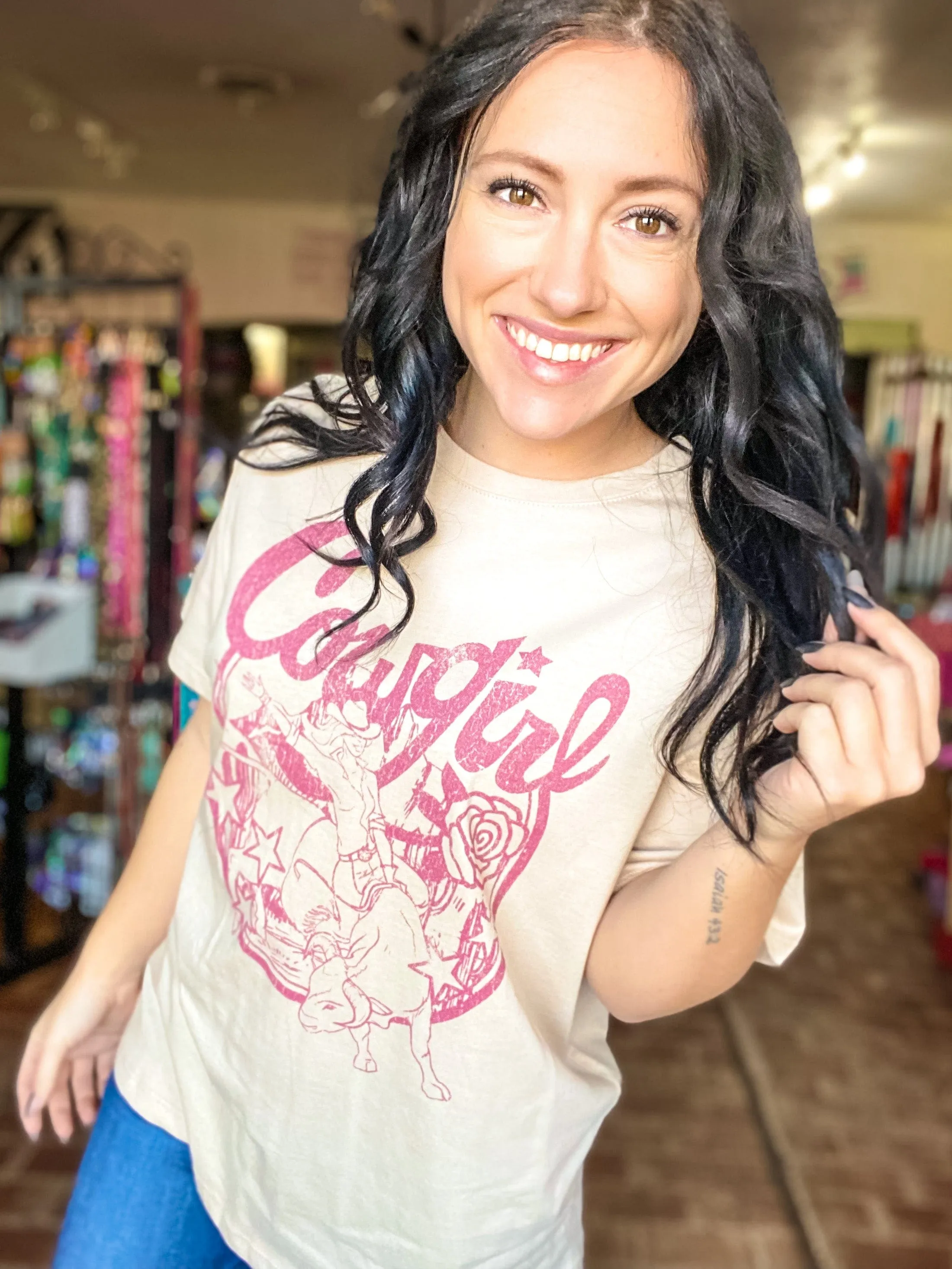 Cowgirl Bull Tee