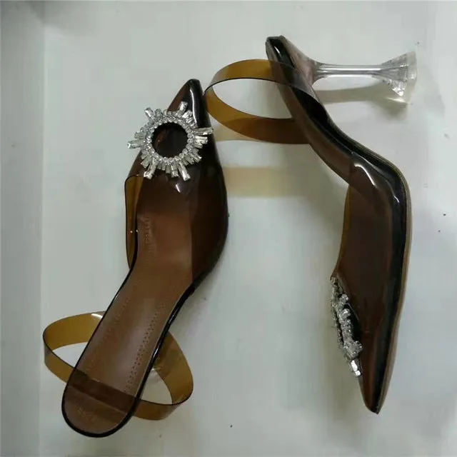 Crystal Sun Flower High Heels