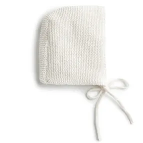 Domani Home Transfer Ivory Knit Baby Bonnet