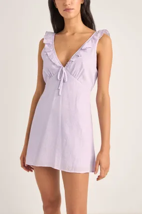 Elsie Ruffle Mini Dress Lilac