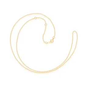 Everyday Elegance 14K Yellow Gold 1.1 mm Cable Chain Necklace with Spring-ring Clasp |17, 18, 19 (inches)  Extendable Length