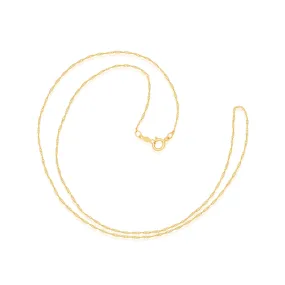 Everyday Elegance 14K Yellow Gold Rope Chain Necklace with Spring-ring Clasp |18 Inch Length | 1.0 mm Thick | With Gift Box