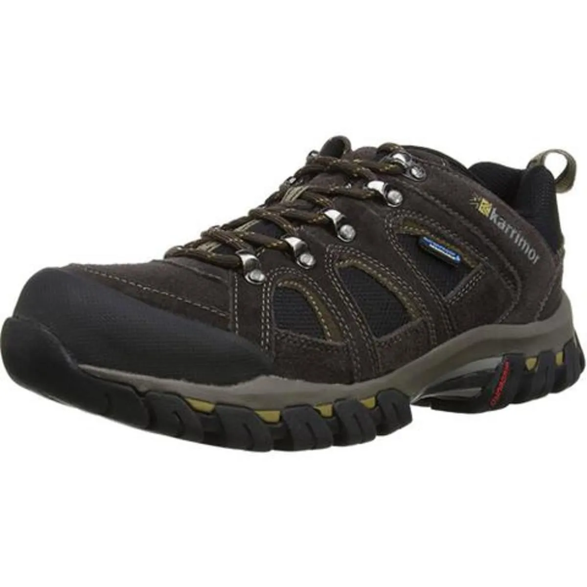 Game Mens Karrimor Bodmin IV Weathertite Low Rise Waterproof Hiking Shoes - Dark Brown