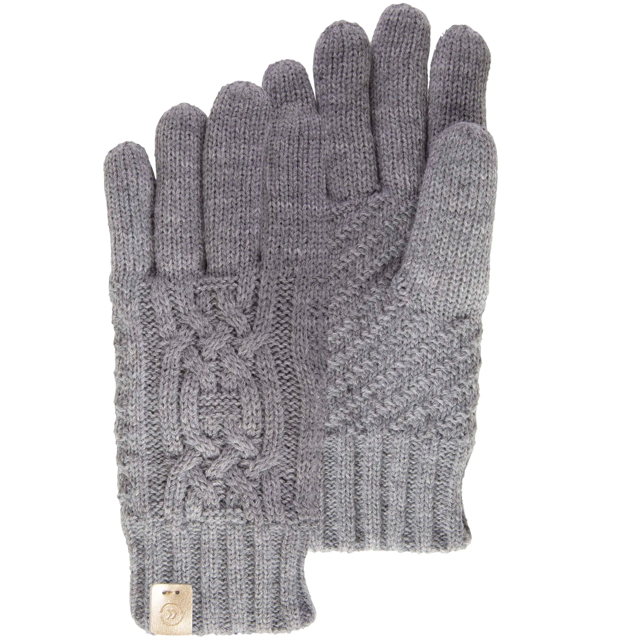 Gants Femme Maille d'Aran Gris