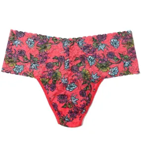 Hanky Panky Plus Size Printed Retro Lace Thong (PR9K1926X) - Wonderland Blooms