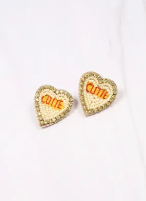 Heart Message Earring YELLOW