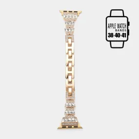 iLLASPARKZ Round Stone Pointed Metal Chan Link Apple Watch Band