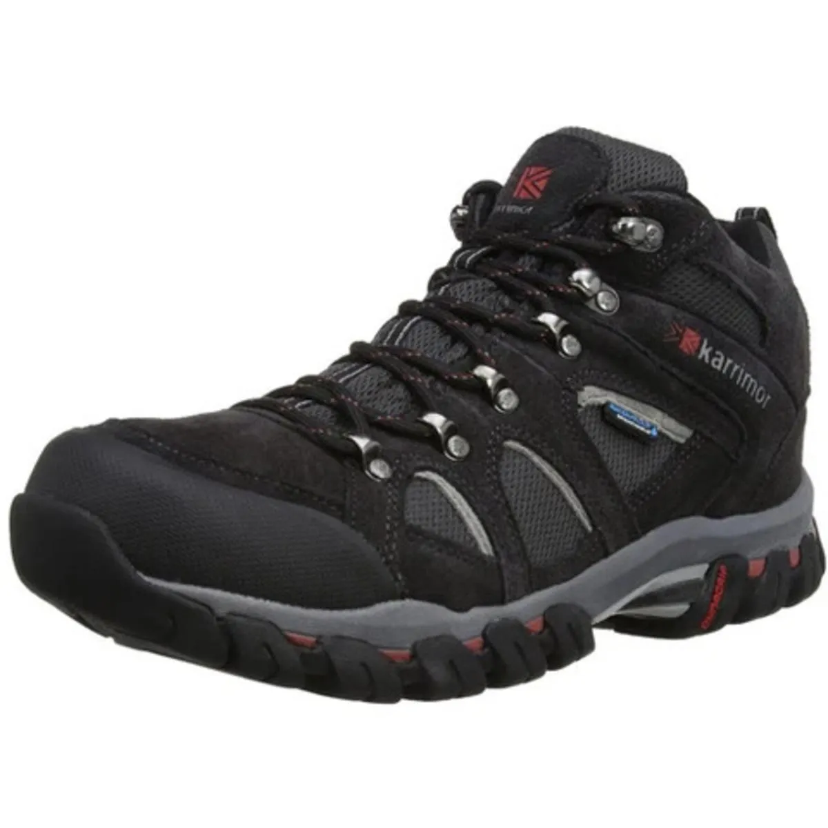 Karrimor Mens Karrimor Bodmin IV Weathertite Mid Rise Waterproof Hiking Shoes - Black Sea