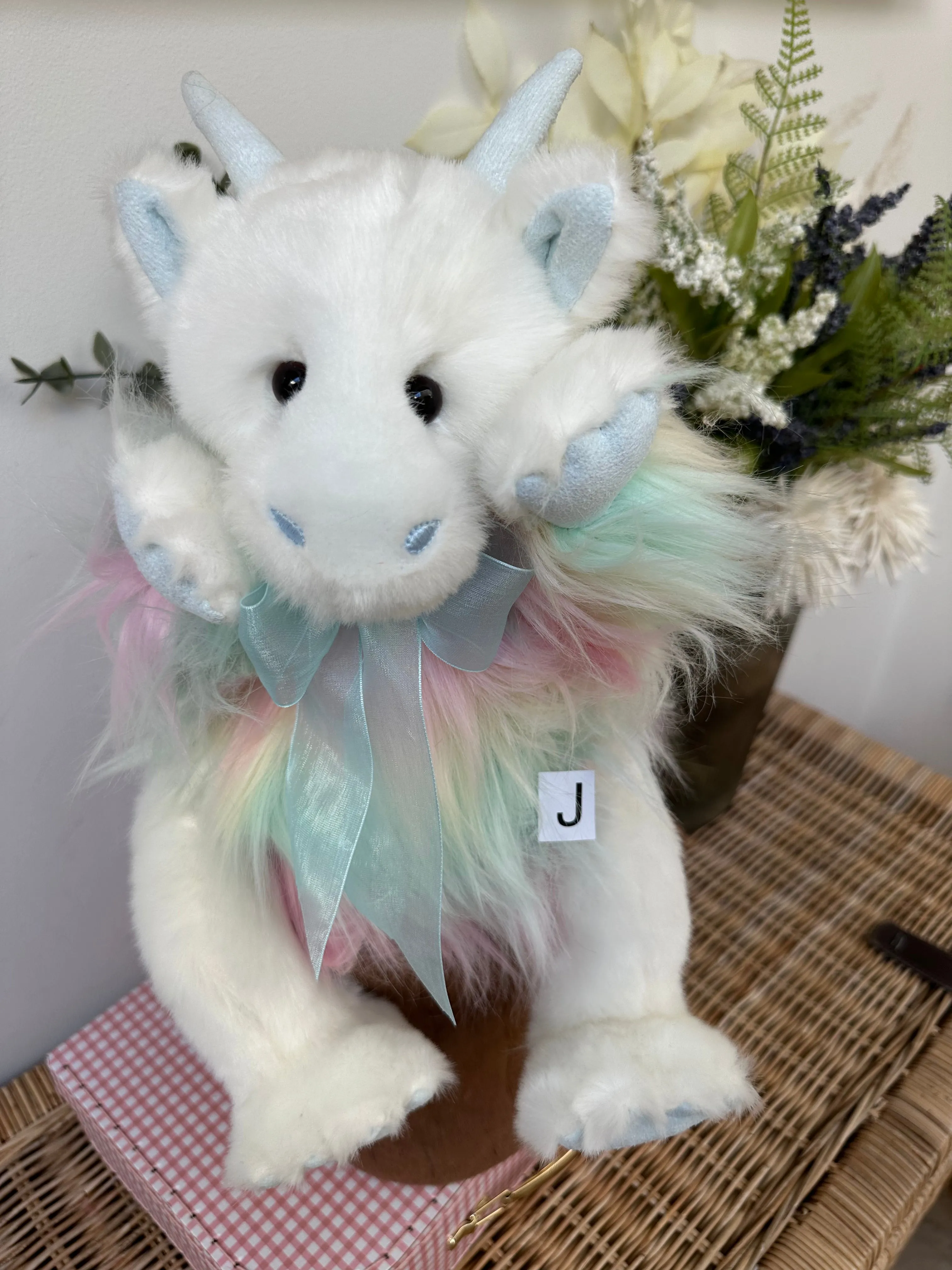 Kenna Dragon Charlie Bears 2024 Collection Blue Multi Coloured Plush