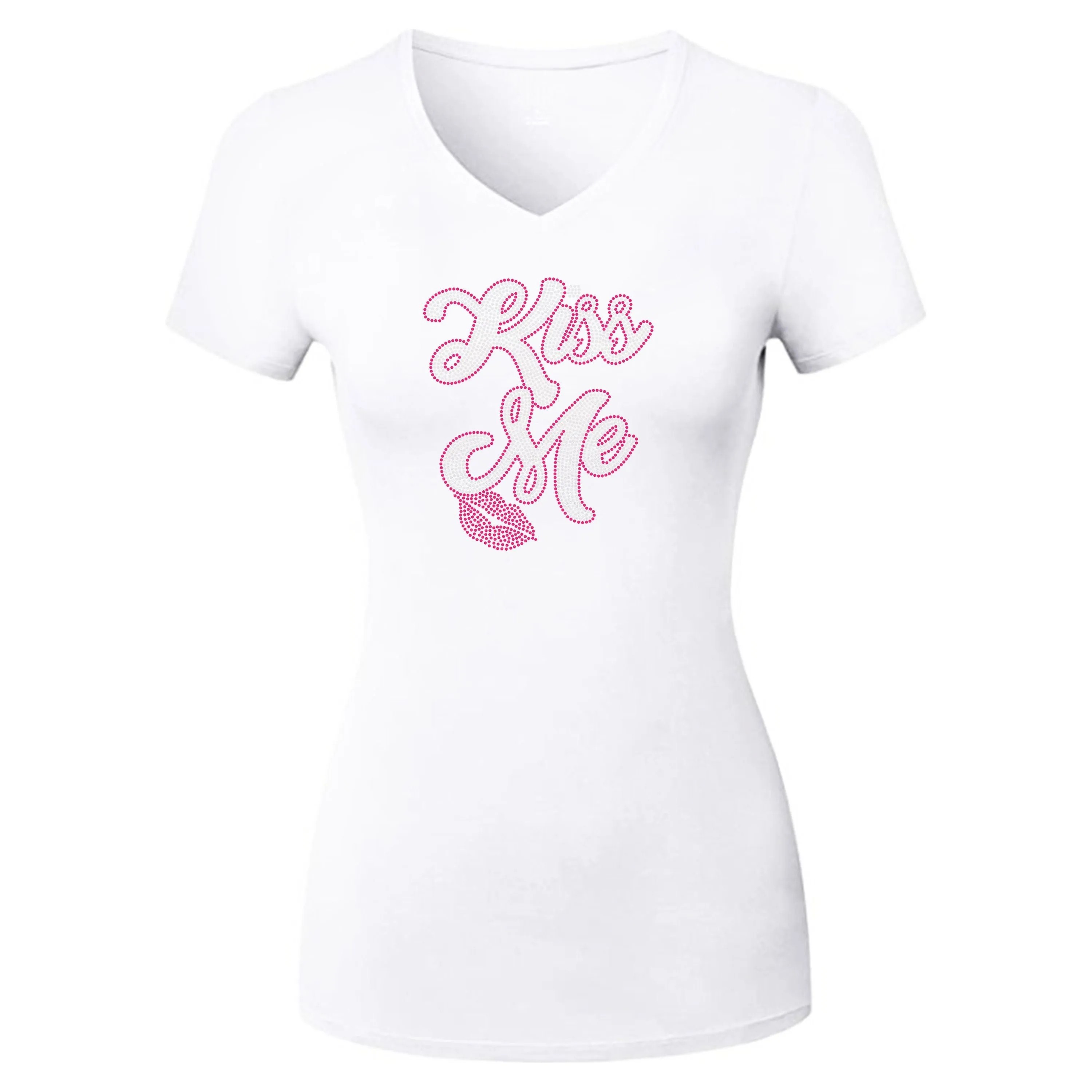 Kiss Me Rhinestone Valentines T-Shirt