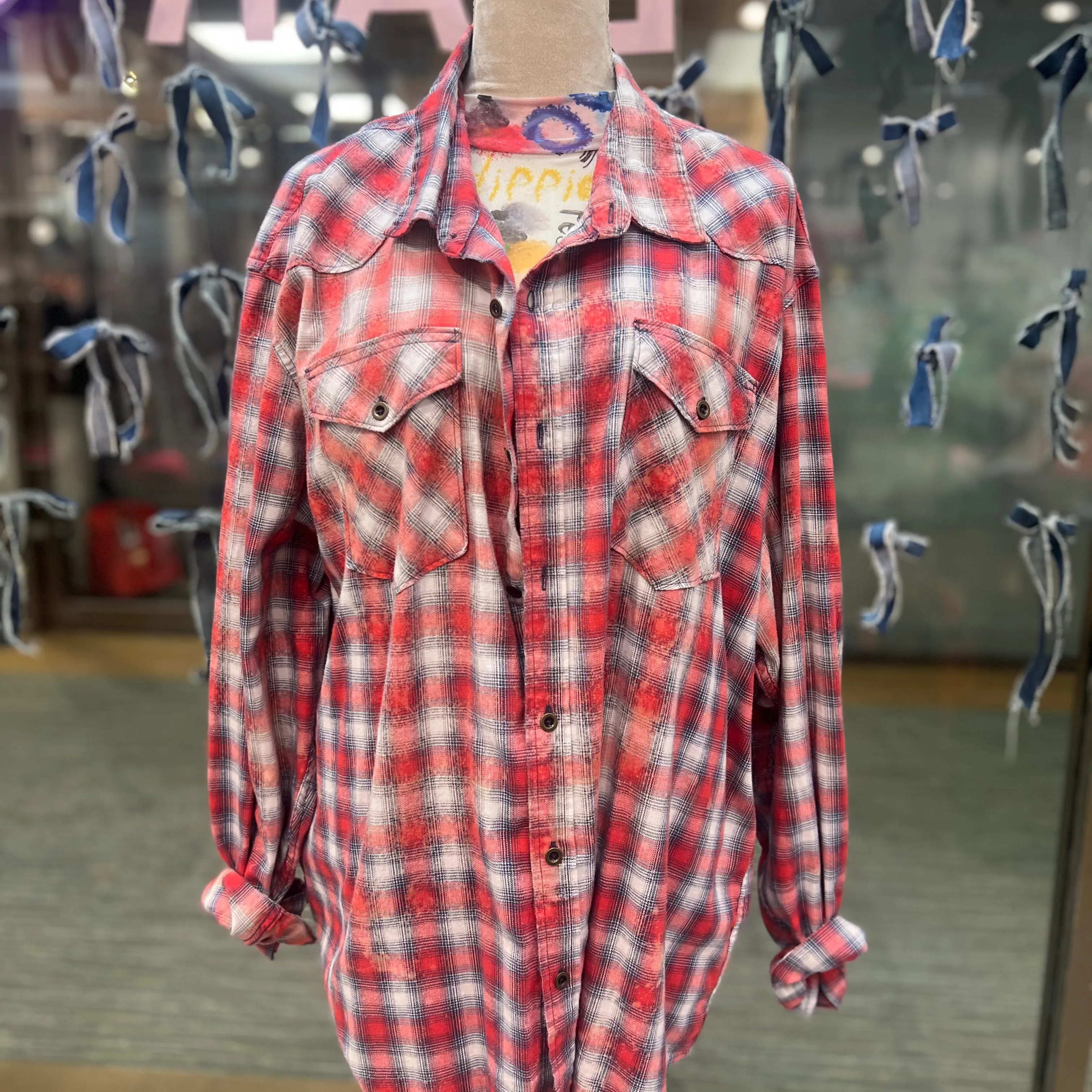 Lightweight Plaid Button up - 3X