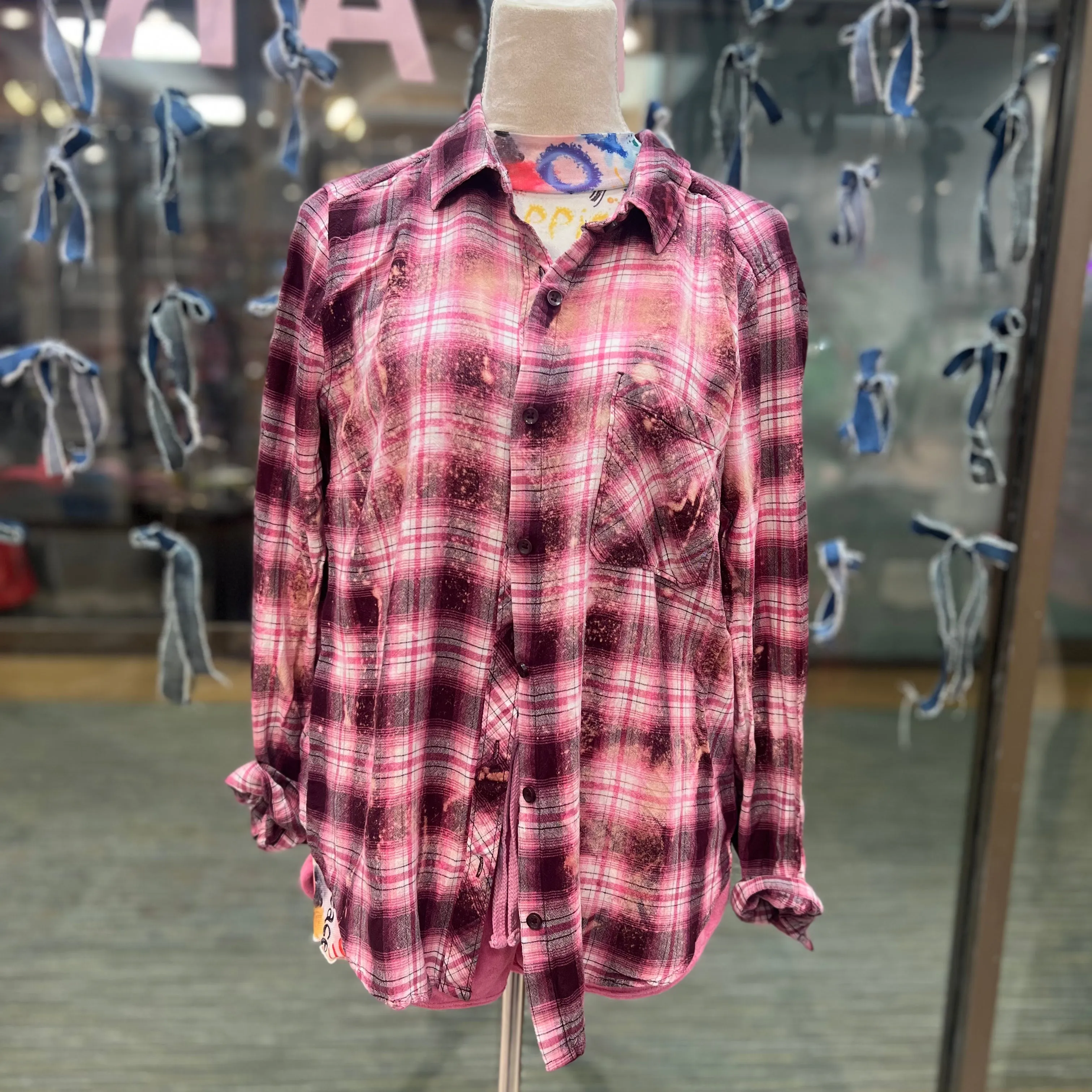 Lightweight Plaid Button up -Large