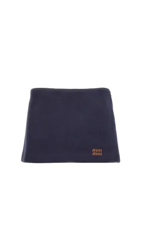 Logo Plush skirt - Blue