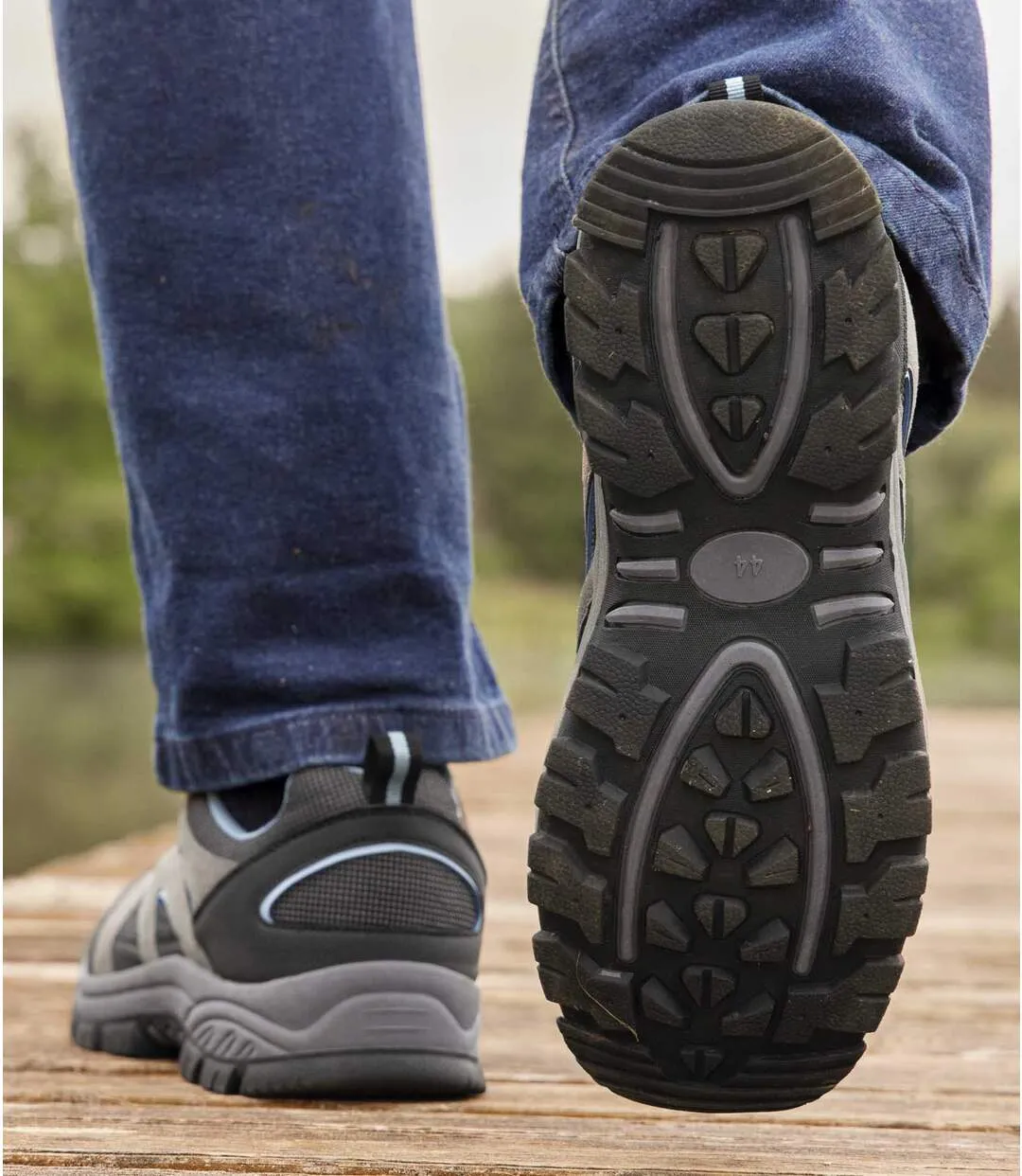 Men's Grey All-Terrain Hiking Shoes