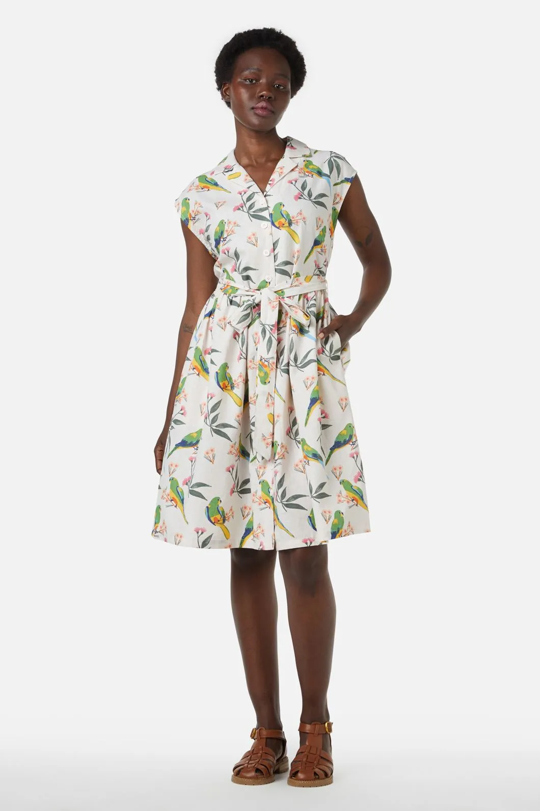 Parrot Shirt Dress