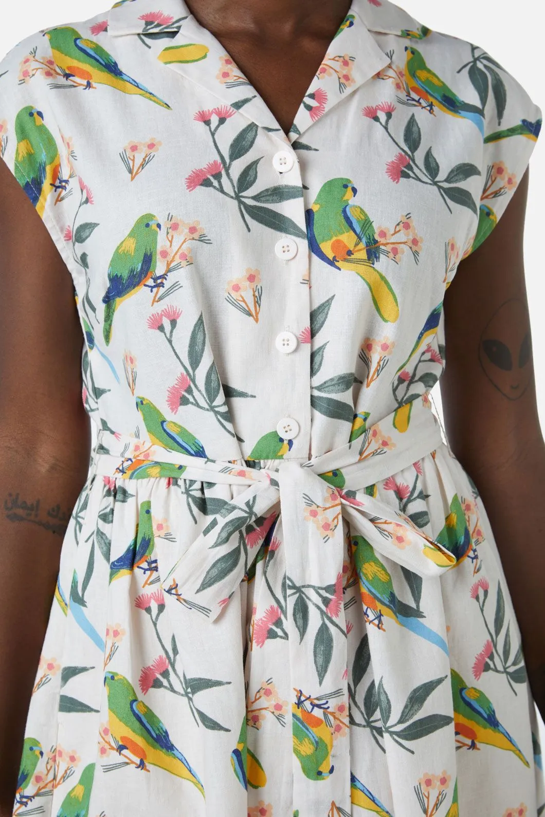 Parrot Shirt Dress