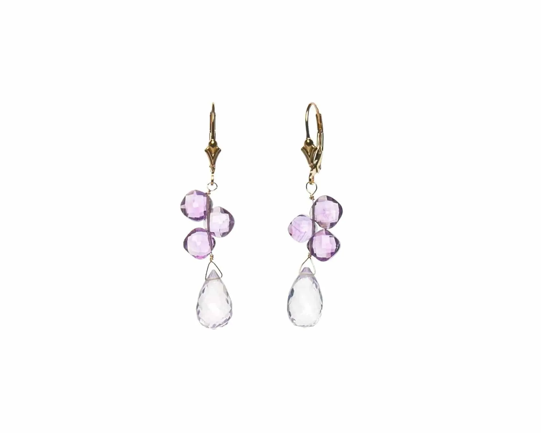 Pink and Purple Amethyst Drops