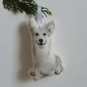 Plush Corgi Ornament