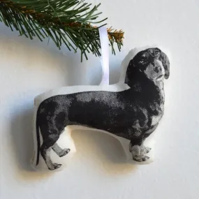 Plush Dachshund Ornament