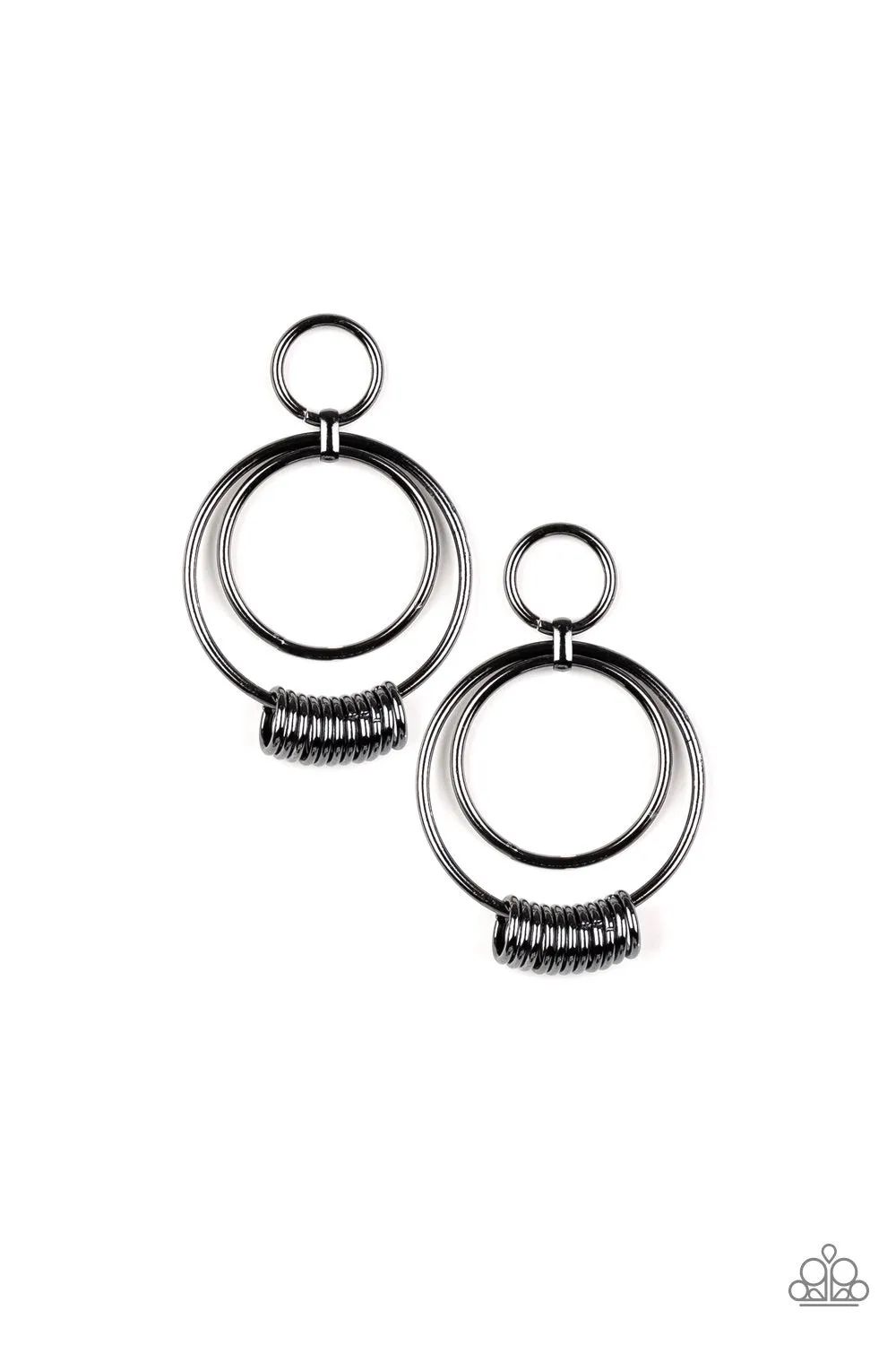 Retro Revolution Black Post-Earrings