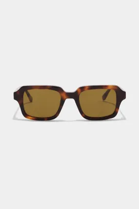 Retro Square Frame Sunglasses Tortoise