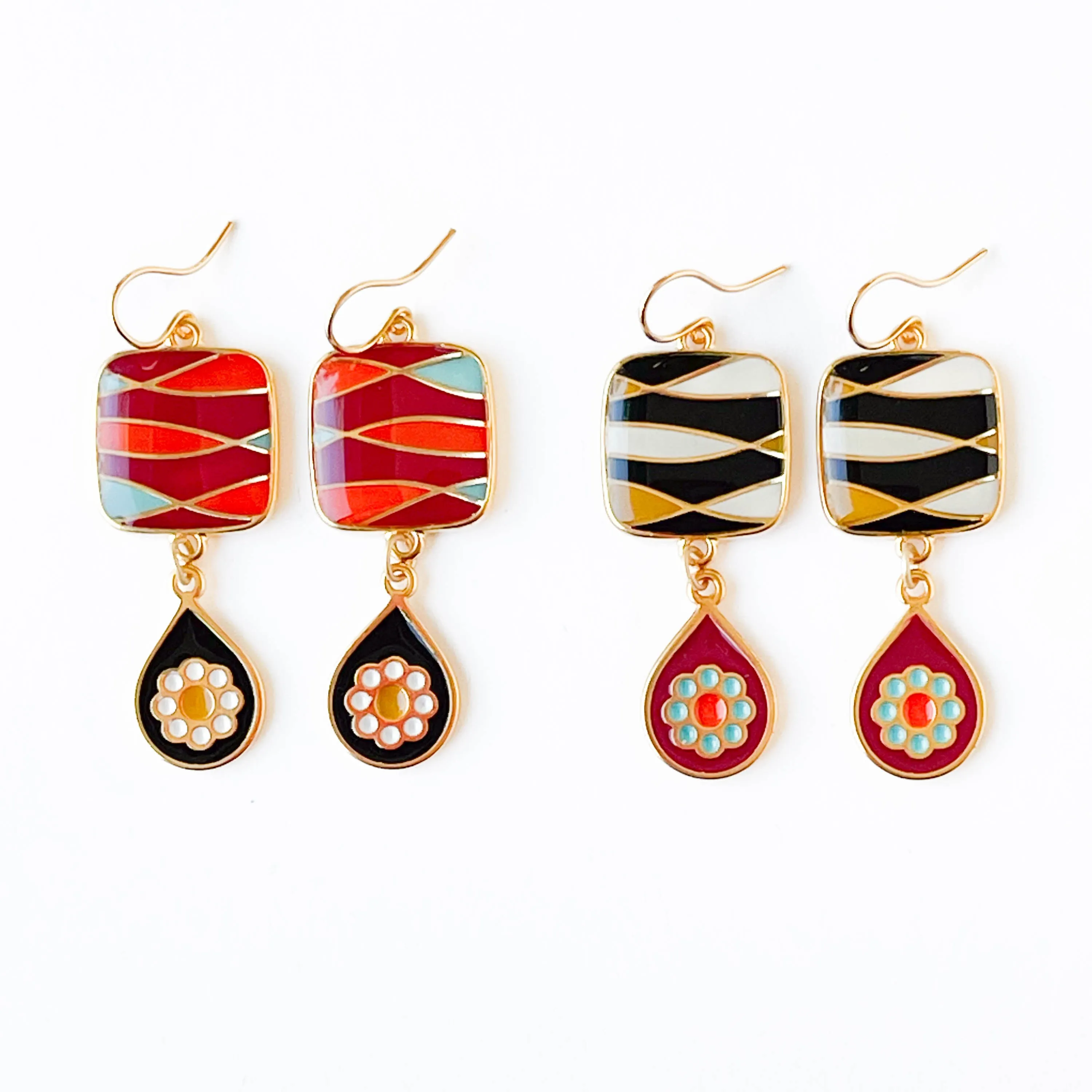 Retro Style Statement Earrings