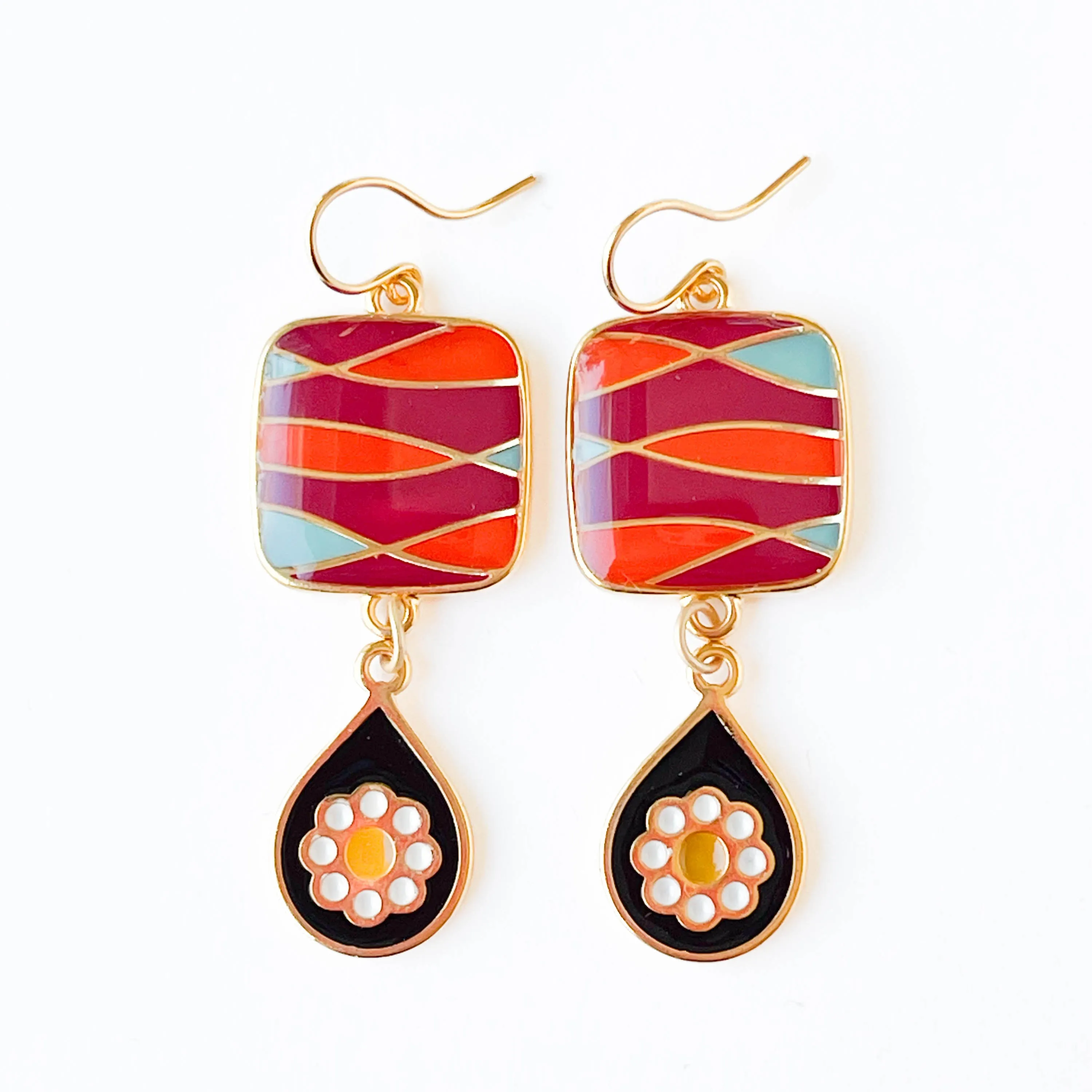 Retro Style Statement Earrings