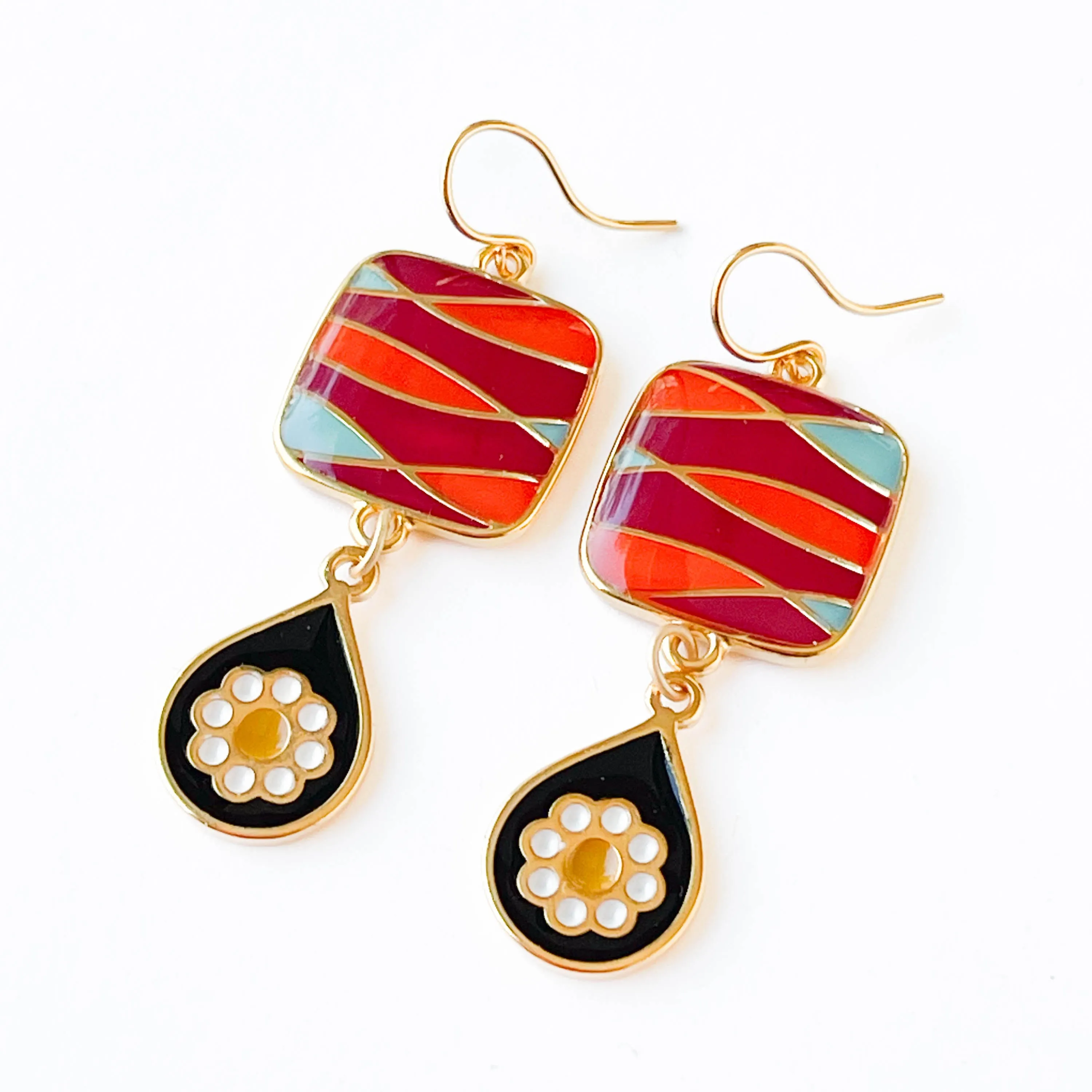 Retro Style Statement Earrings