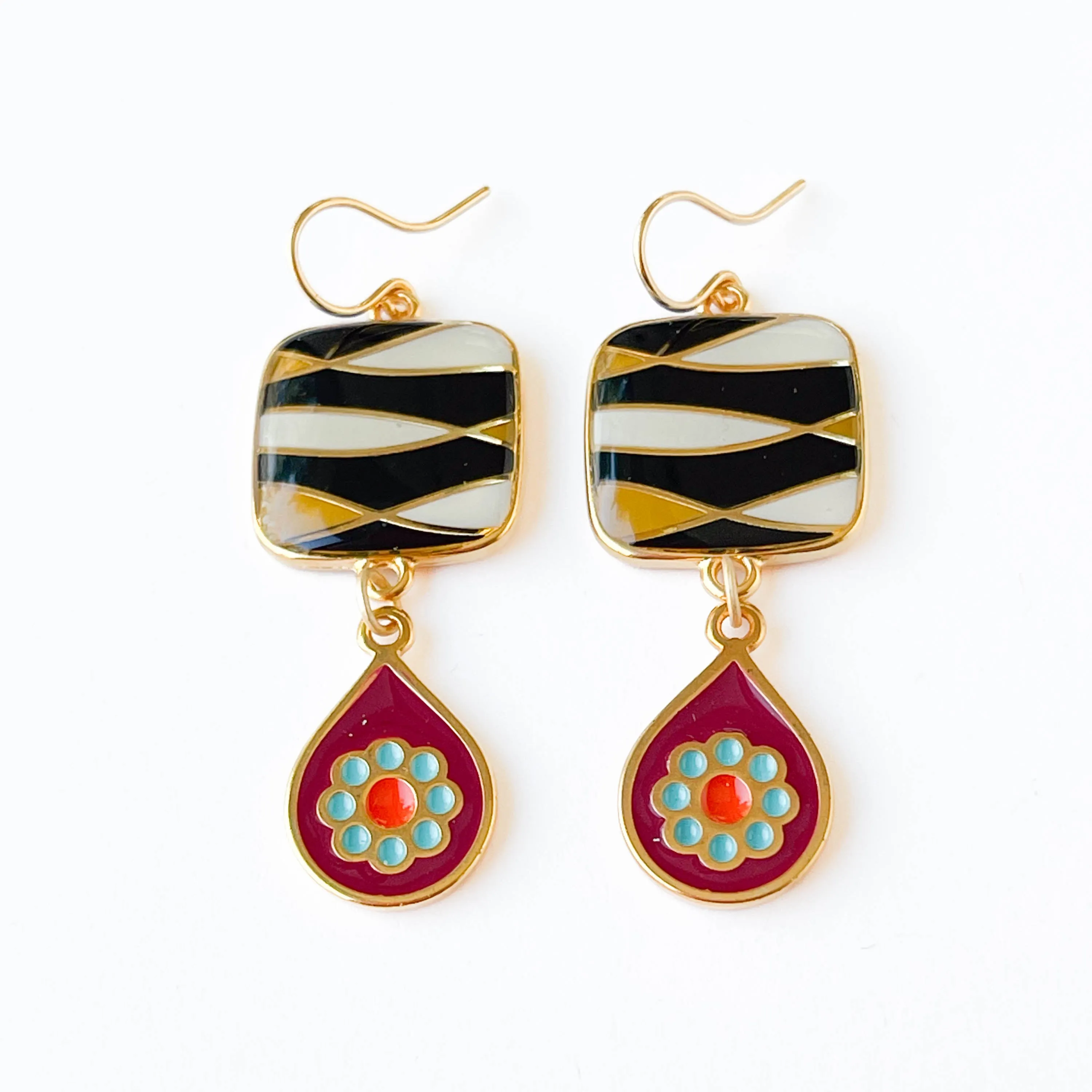 Retro Style Statement Earrings